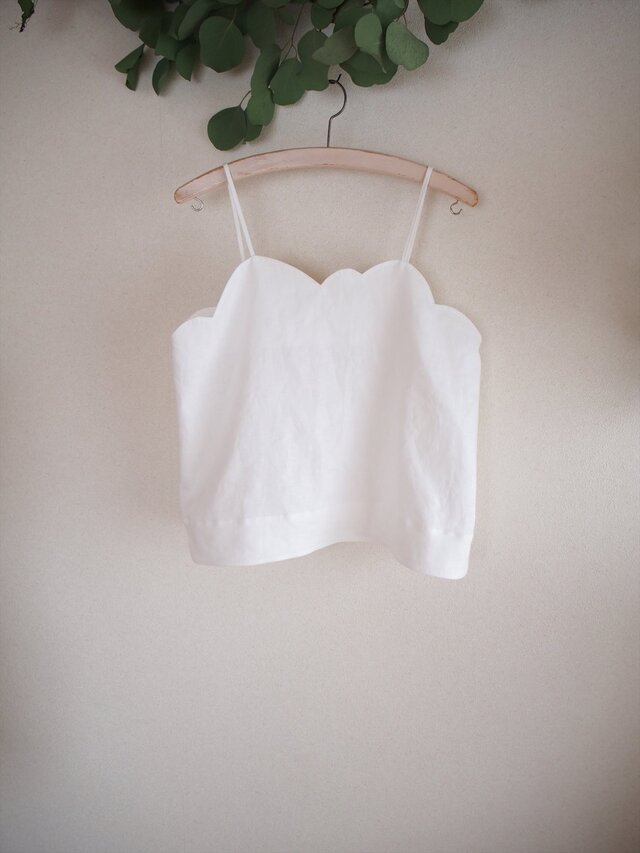 flower bud -camisole,white-の画像1枚目