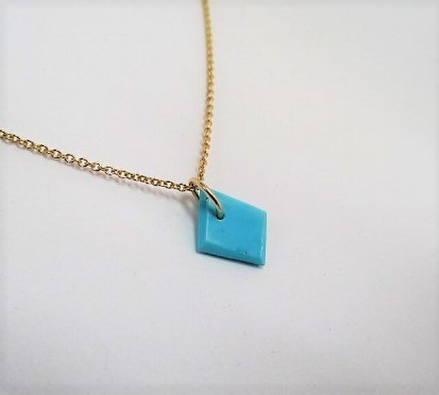 stone of bluesky 14Kgf necklaceの画像1枚目