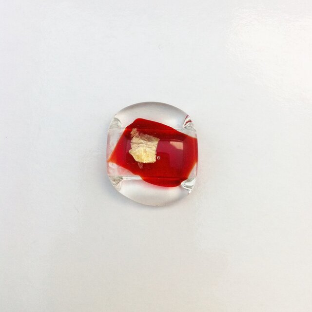 赤×金 vol.3 ガラス帯留の画像1枚目