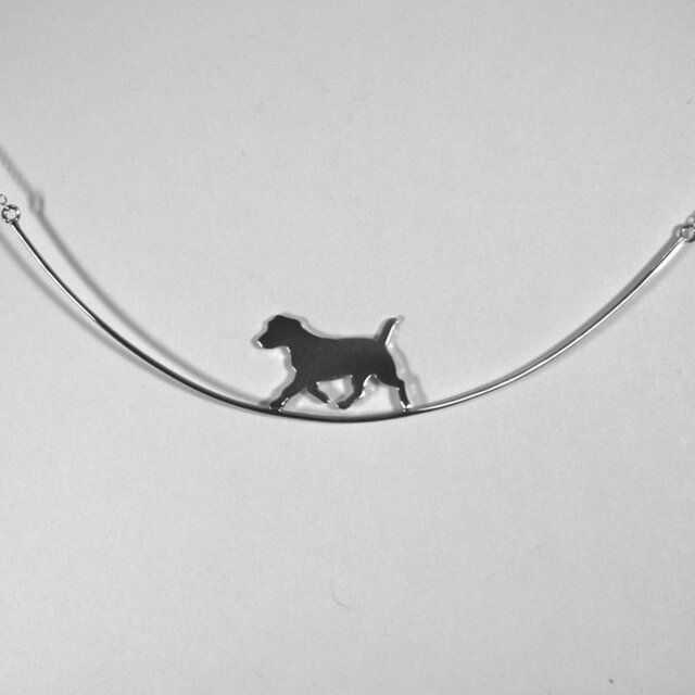 Dog-29 Silver Choker 犬 ジャックラッセル テリア シルバー