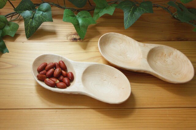 らっかせい形 豆皿の画像1枚目