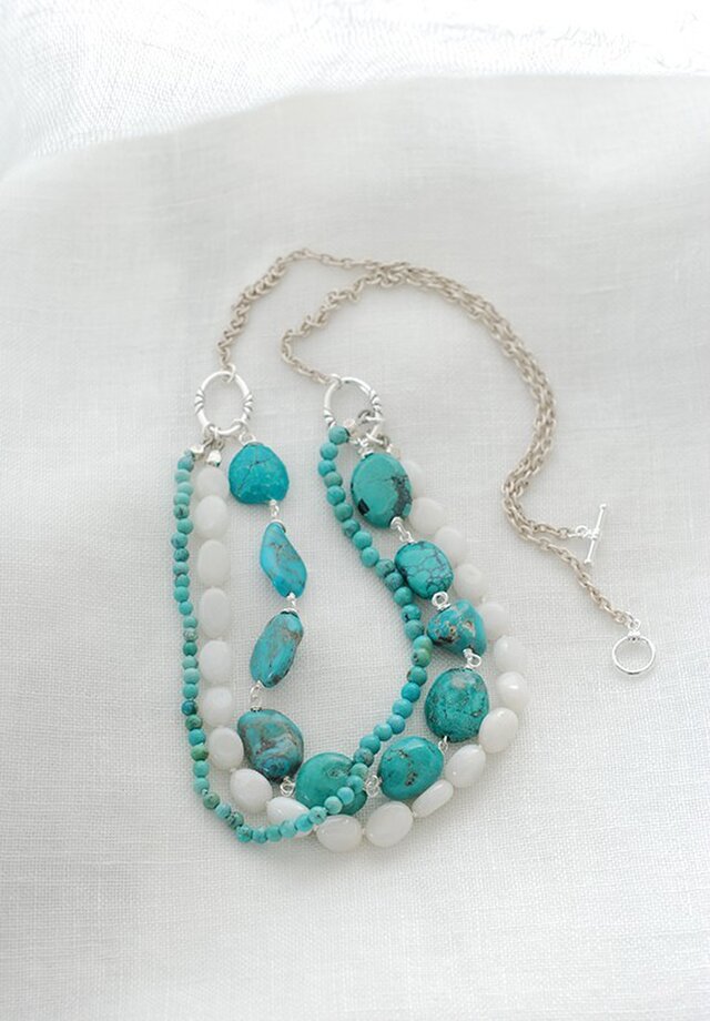 【送料無料】ターコイズのネックレス Constance