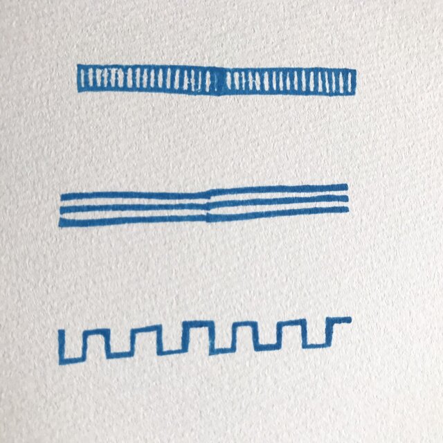 ラインの消しゴムはんこ⑤の画像1枚目