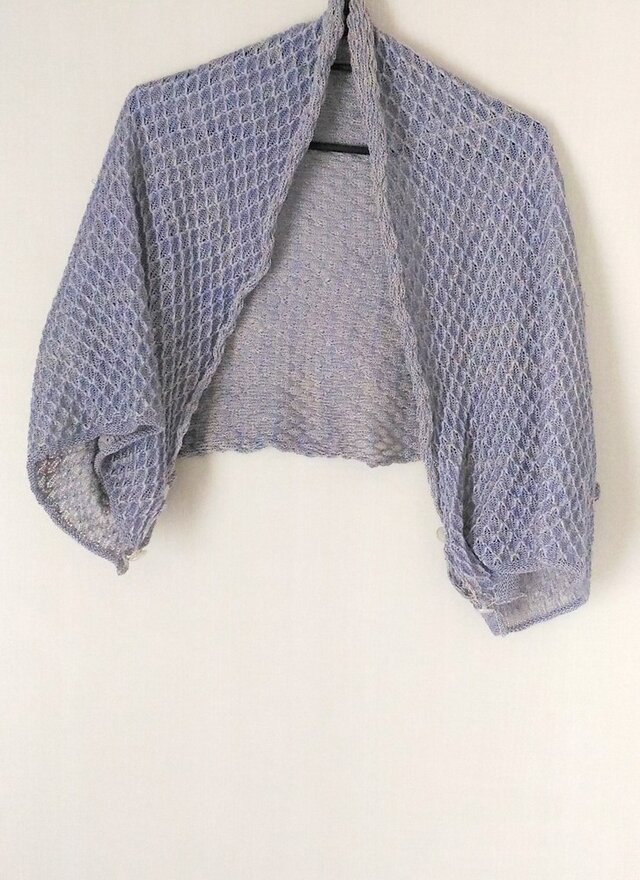 夏のニットショール:麻と絹の画像1枚目
