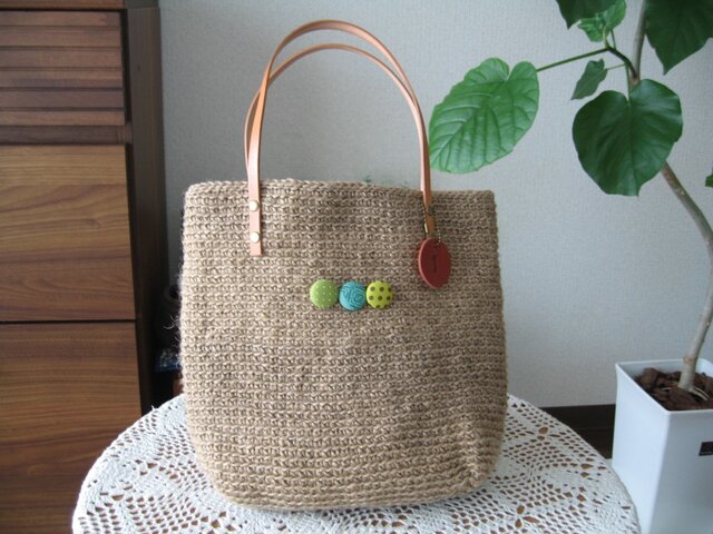 再販!麻ひも手提げBagの画像1枚目