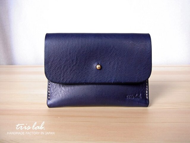 名刺入れ カードケース イタリアレザー （ネイビーブルー）藍 | iichi