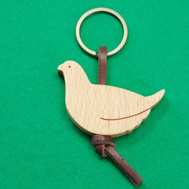 ライチョウ / 雷鳥　<メス＞　木のキーリング