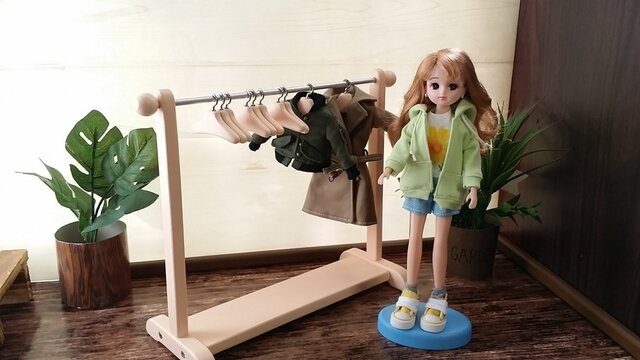 22㎝ドール用ハンガーラックセットB② | iichi 日々の暮らしを