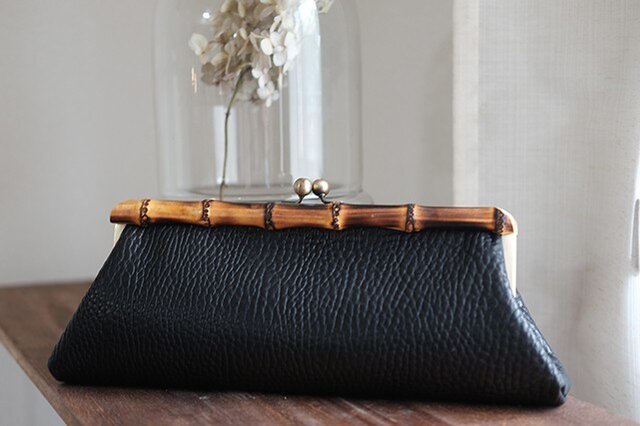 マドレーヌ　バンブーがま口バッグ 楽天市場】バンブー 持ち手付き がま口口金 20cm バンブー持ち手