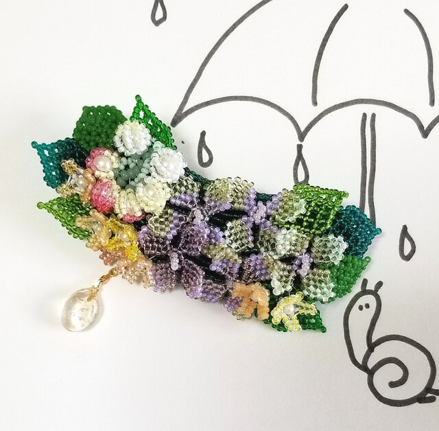 バレッタ Bouquet (紫陽花)の画像1枚目
