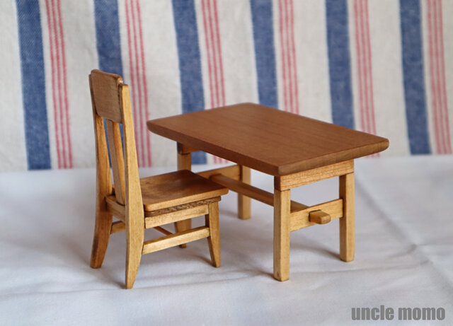 ドール用長テーブル（色：オーク） 1/12ミニチュア家具 | iichi 日々の