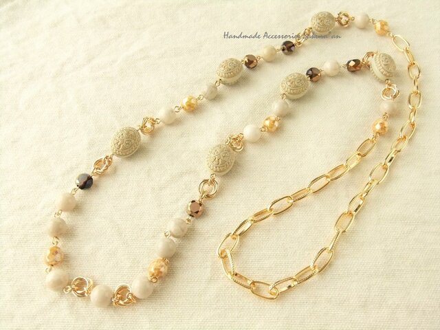 Necklace 大ぶりアクリル(N1112)の画像1枚目