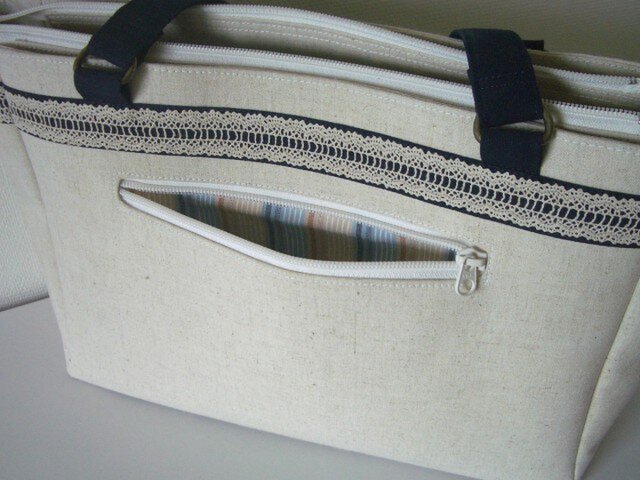 青い花刺繍のバッグ | iichi 日々の暮らしを心地よくするハンドメイド