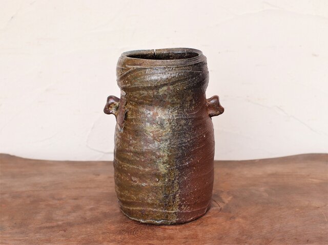耳つき　壷　3　備前焼 備前焼 耳付き花入れ h1-016 | iichi 日々の暮らしを心地よく