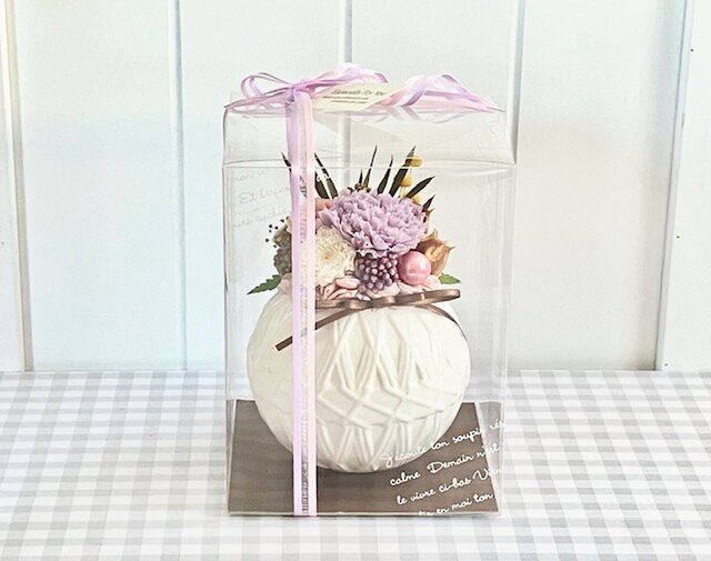 フラワーアレンジメント　白インテリア　フラワーギフト　お花置物　和インテリア yasashisano white 花 お供 ギフト 送料無料 生花 フラワー