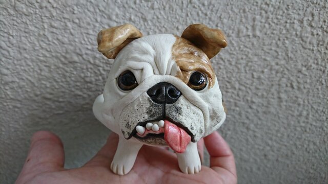 歯ぐきムキッ★ブルドッグのお香立て(小物入れ)の画像1枚目