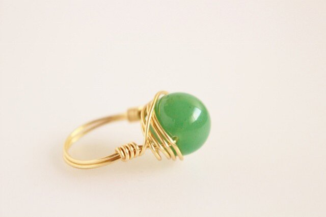 アベンチュリン Big Wire Ring 2の画像1枚目
