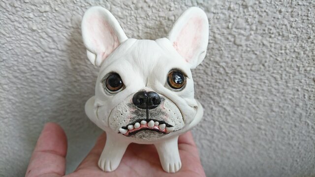 歯ぐきムキッ★フレンチブルドッグのお香立て(小物入れ)の画像1枚目
