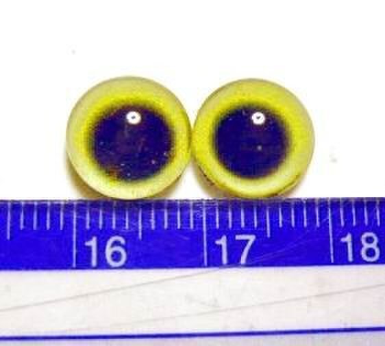 にゃんこのおめめ○半球グラスアイ○猫目○10mm○10372の画像1枚目