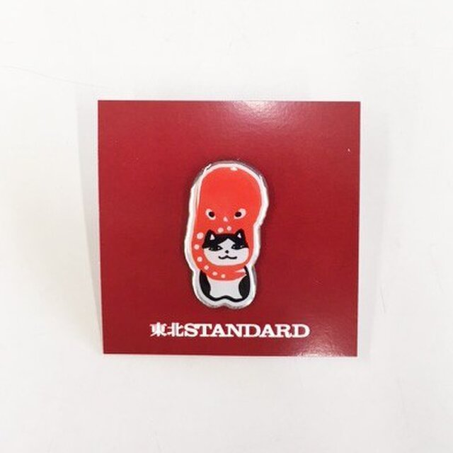 東北STANDARD ピンズ 相良人形ねこたこの画像1枚目