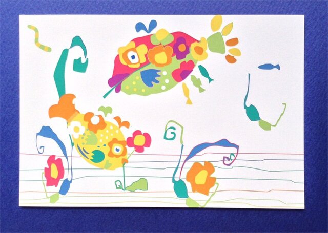 ポストカード4枚セット㉛「フラワーフィッシュ」の画像1枚目