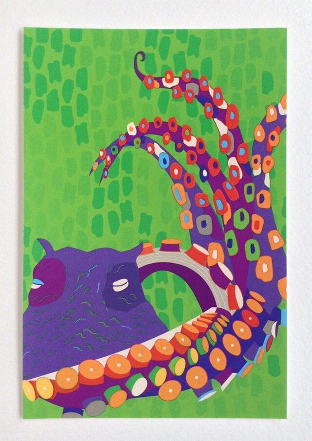 ポストカード4枚セット⑪「たこ」の画像1枚目