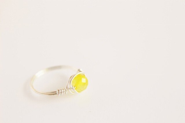 Yellowメノウ Wire Ring の画像1枚目
