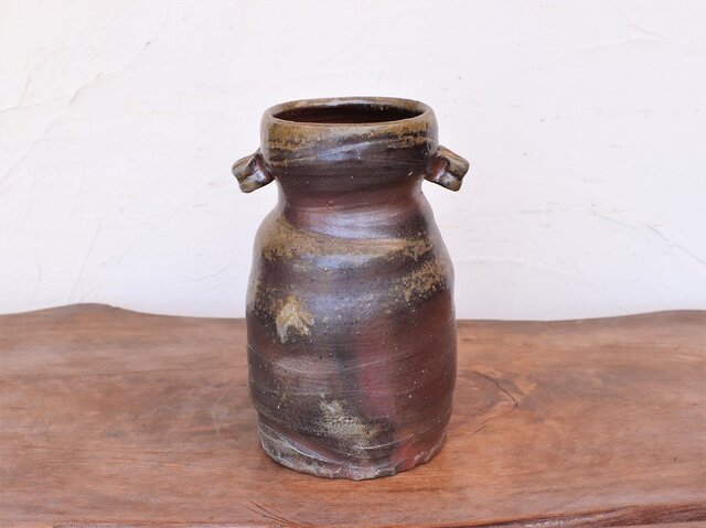 花瓶　耳付花入　備前焼 備前 耳付花入れ(19cm)＿h1-021 | iichi 日々の暮らしを心地よくする
