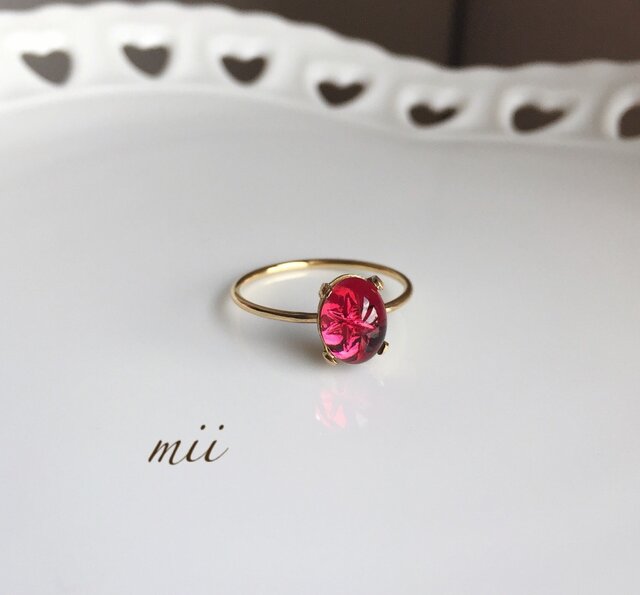 ≪14kgf ≫vintage swarovskiリング スタールビーの画像1枚目