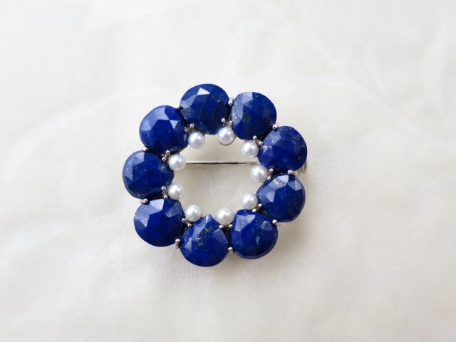 SV Lapislazuli・Pearl Broochの画像1枚目