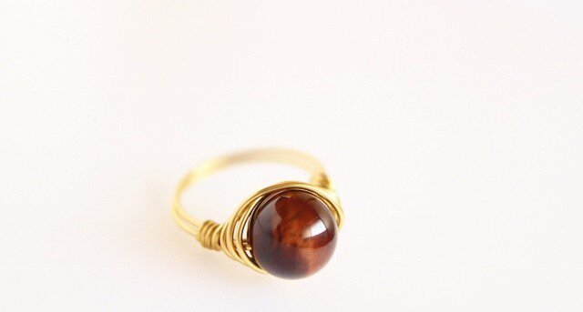 タイガーアイ Wire Ring 3の画像1枚目