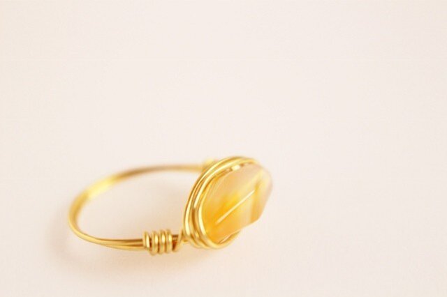 ナチュラルカーネリアン Wire Ringの画像1枚目