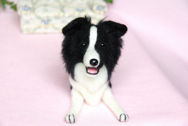 F様 オーダー【伏せポーズ ボーダーコリーのデリーちゃん】2の画像1枚目