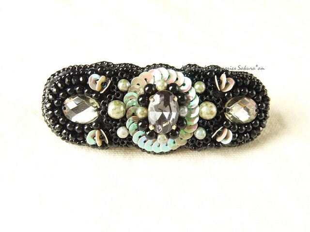 Hair accessory バレッタ ビジュー スパングル(K0598)の画像1枚目