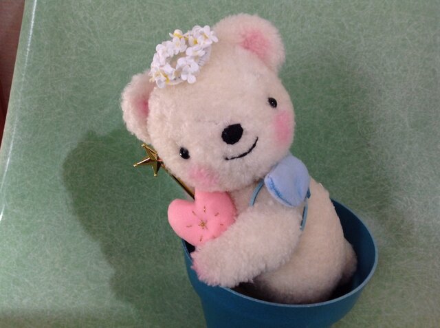 テディベア 天使役のこぐまちゃんの画像1枚目