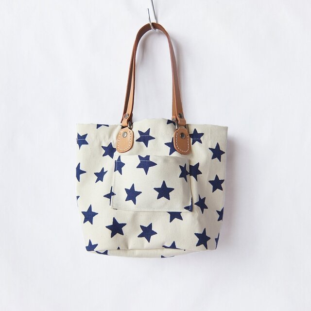 キャンバストートBAG(星&本革)の画像1枚目