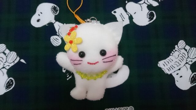 ねこマスコットストラップの画像1枚目
