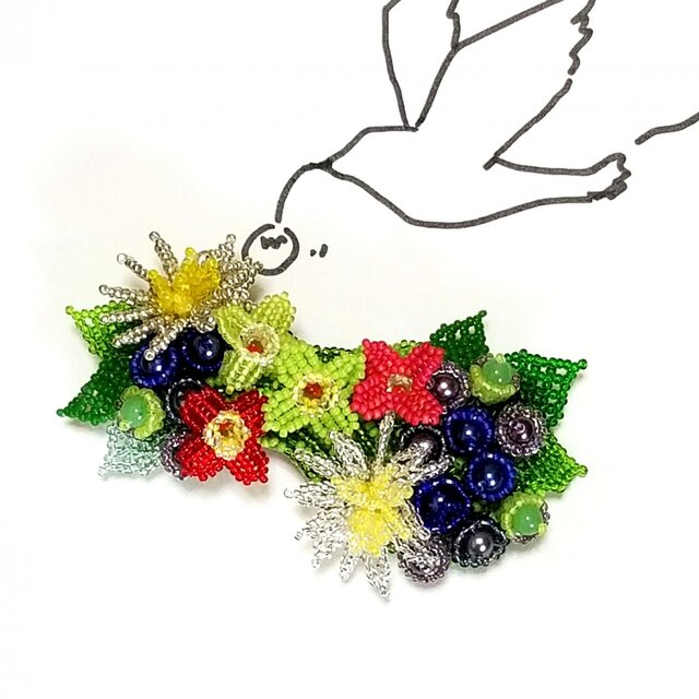 バレッタ Bouquet (ブルーベリー)の画像1枚目