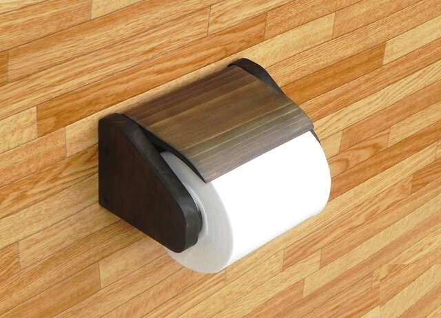 木製トイレットペーパーホルダー Ver.10(ウォルナット)の画像1枚目