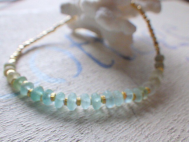 Sea Ombre Roman Glass Bracelet *14kGF*の画像1枚目