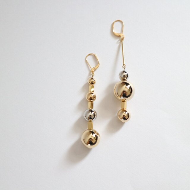 Gold×Silver ピアス(イヤリング)の画像1枚目