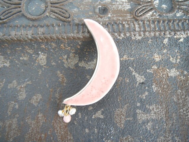 月と雫の陶broach 〈チェリー〉の画像1枚目