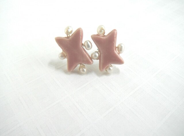 線香花火の陶pierce/earringの画像1枚目