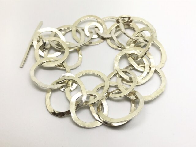 大きなチェーンのブレスレット ◆SILVER◆の画像1枚目