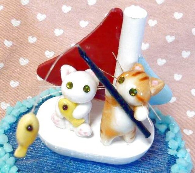 にゃんこのしっぽ○なかよしにゃんこのさかなつり○夏休み○海の画像1枚目