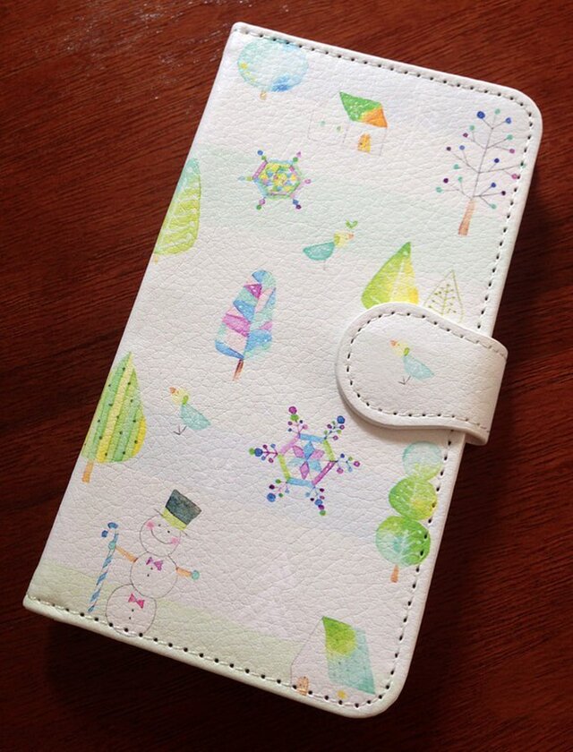 「北欧の森」/ iPhone & Android対応 手帳型スマホケース <受注制作・送料無料>の画像1枚目
