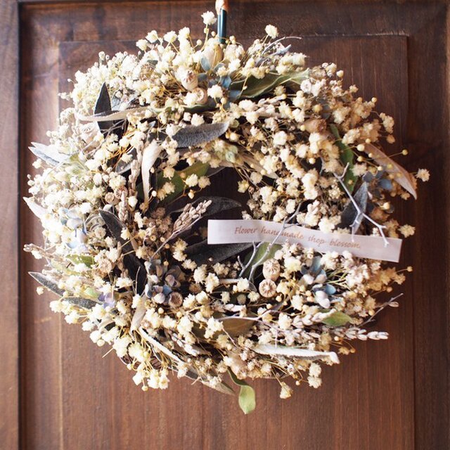 Wreath*antique*かすみ草の画像1枚目