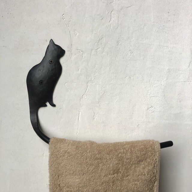 ネコの横顔タオルハンガー