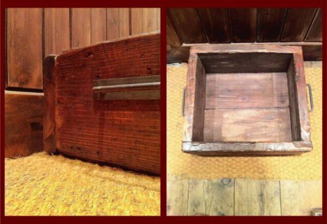 古い木製のトレー2枚セット　木箱　収納箱　古材　古道具