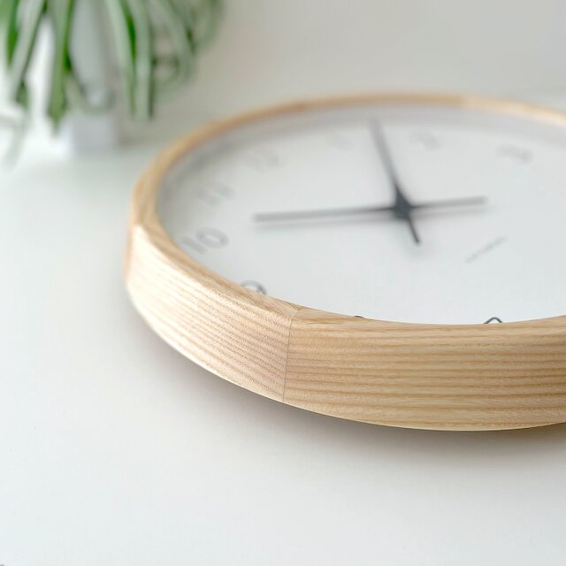 KATOMOKU muku clock 7 ナチュラル km-60NA 掛け時計 木製 無垢材